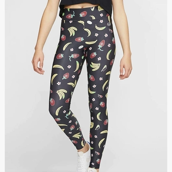 Nike Sportswear Fruit Printed High-Waisted Leggings Womens Active Leggings - Picture 1 of 8